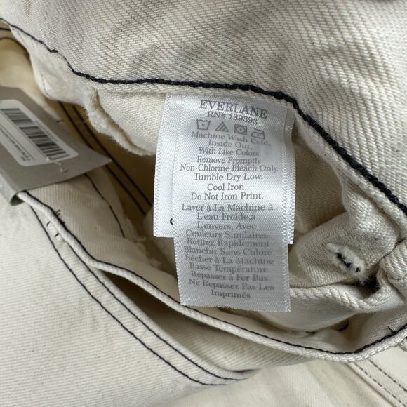 Everlane Women’s‎ NWT ECRU The Gardner Jean Wide-Leg Denim Pant W23-24.25/L24.75 - Picture 6 of 14